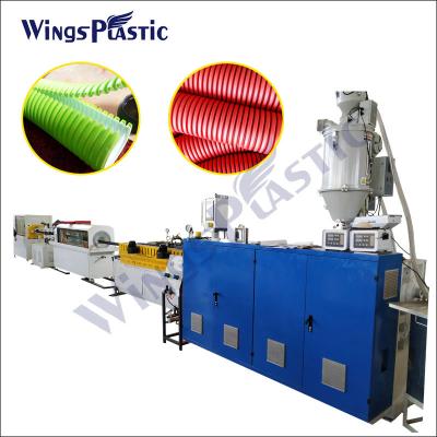 China High Productive 40-110mm HDPE PP PVC Double Wall Corrugated Blow-off Pipe Extrusion Line for sale