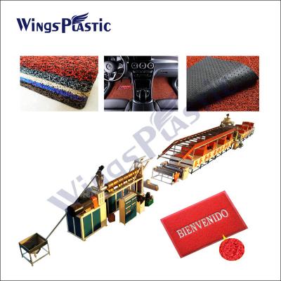 China Automation PVC Coil Door Mat Making Machine / PVC Car Mat Machinery Plant for sale