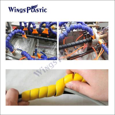 China PE PP PA Spiral Wrap Guard Hose Pipe Extruder Machine With Single Screw Extruder for sale