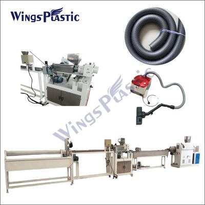 China Plastic Vacuum Cleaner EVA PE Spiral Corrugated Pipe Extruder Machine Durable for sale