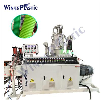 China PE PVC HDPE Corrugated Pipe Extruder Machine 180kg/H Capacity for sale