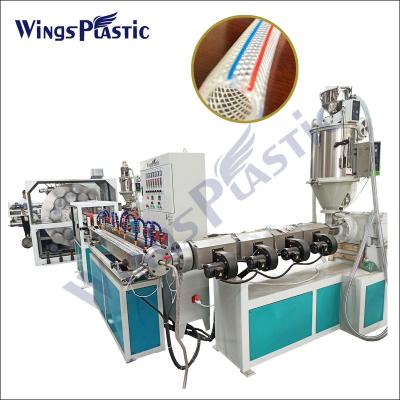 China PVC Fiber Reinforced Soft Pipe Extruder  Machine PVC Garden Fiber Braided Hose Tube Making Machine for sale