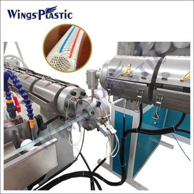 China Plastic Garden Fiber Braided Pvc Pipe Extruder Machine 380V / 50HZ for sale