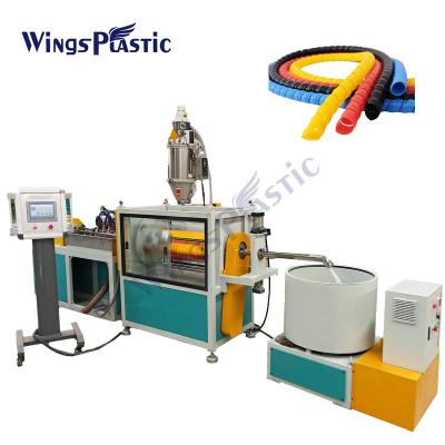 China Plastic PE PP Spiral Guard Wrapping Winding Hose Protector Extrusion Produce Machine for sale