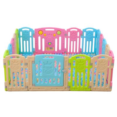 China European Standard Safe Luxury Plastic Fence Folding Playard Play Yard Baby Crib Playpen for sale