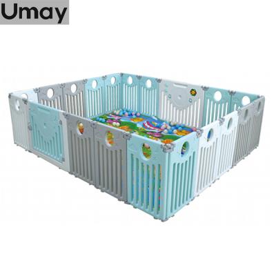 China 1.Foldable2.Durable3.Easy Assemity 2021 Hot Selling Children's Foldable New Baby Playground Safety Plastic Indoor Playpen for sale