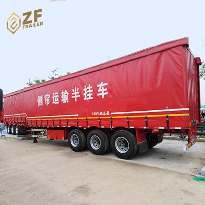 China Truck Trailer 3 Axle 40 Ton 40ft Side Curtain Semi Truck Trailer for sale