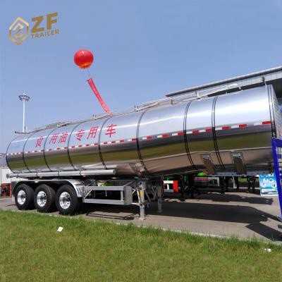 China Truck trailer design 3 axles 30-50cbm new stainless steel oil milk water tanker trailer for sale for sale