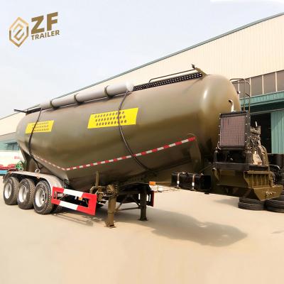 China Bulk powder cement trailer truck in flyash transport tanker truck semi trailer for sale for sale