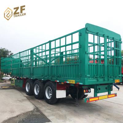 China Truck Trailer Factory 3 Axle Fence Semi Trailer for Livestock or Agricultural Cargo Transport for sale