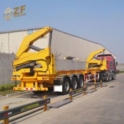 China Low price of 20ft or 40ft container side pusher semi trailer truck trailer for sale