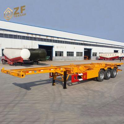 China High Quality 3 Axles 40ft Container Skeleton Truck Skeleton Semi Trailer Truck Chassis for sale