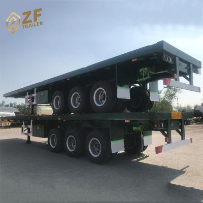 China Factory price 3 axle 40ft trailer truck flatbed semi trailers price with container locks for sale for sale