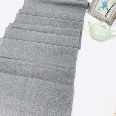 China Wholesale Disposable Natural Eco-Friendly Rustic Dresser Scarfs Burlap Factory Linen Coffee Table Cloth Canvas Runner for sale