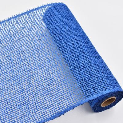 China PP Poly Mesh Ribbon Decorative 10 Inches 10 Yards Poly Burlap Mesh Ribbon Decorative Wrapping Ribbon Rolls for Home Garland Door Deco for sale