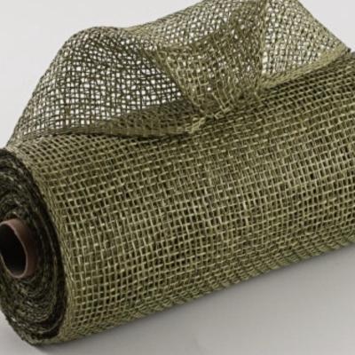 China Burlap Mesh Floral Christmas PP Olive Green Wreath Mesh Poly 10 Inch Decor Mesh for sale