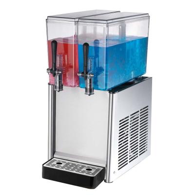 China 12L Large Capacity Two Tanks Coffee Milk Juice Bar Beverage Dispenser Commercial Juice Cooling Cold Dispenser for sale