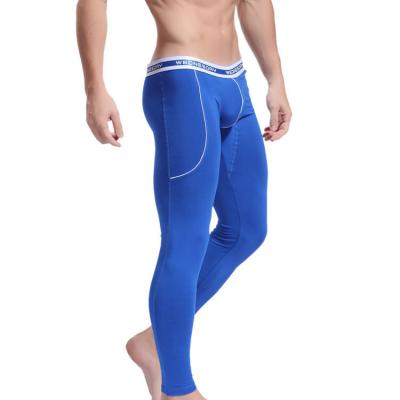 China Antibacterial Quick Dry Men's Long Johns Fitness Pants Multicolor Bamboo Fiber Gaiters For Men for sale