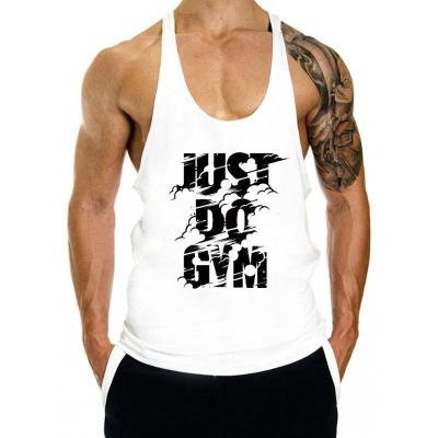 China Custom QUICK DRY Logo Print Sports Mens Tank Top, Travel Vest Gym Sleeveless Tank Top for sale