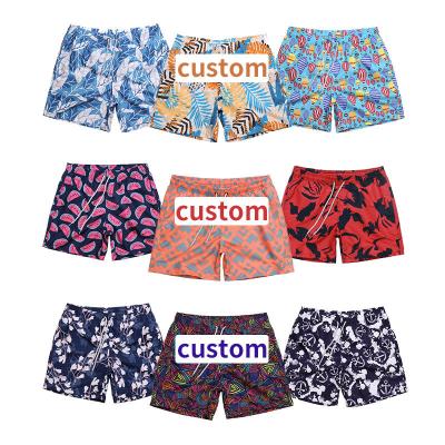 China Wholesale Plus Size Mens Waterproof 100% Polyester Beach Shorts Digital Printed Custom Quick Dry Loose Beach Outdoor Shorts With Lining for sale