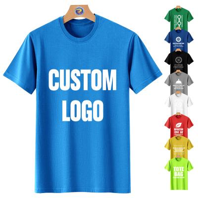 China Custom Logo Printing Men's T-shirt 100% Cotton Solid Color O-neck Blank T-shirt Anti-wrinkle for sale