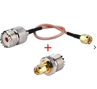 China Antenna Connector, SMA Female Jack to SO239 UHF Female Adapter for WOUXUN Baofeng Kenwood QUANSHENG LINTON TYT Radio SMA Antenna Adapter for sale