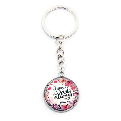 China Christianity Key Chain Crystal Charm Keychain Alloy Keychain Factory Made Gift Bible For Women Men Gift for sale