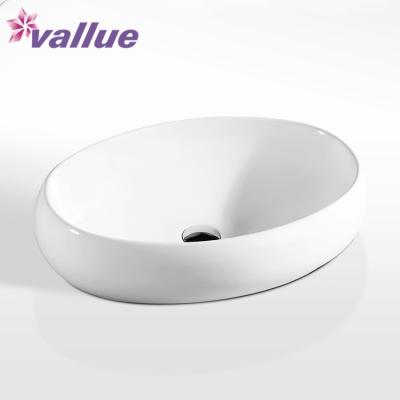 China Italian Design Optimal Choice Oval No Hole Wash Basin Wash Hand Basin Countertop Bathroom Hotel Sink Ceramic Wash Basin for sale