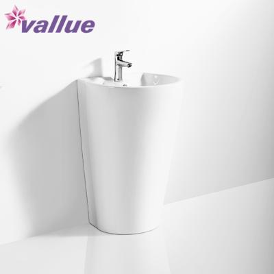 China Excellent Italian Designs Round Floor Single Stand Chinese Hole Wall Hung Free Standing Sink Cheap Pedestal Sinks Wash Hand Basin for sale