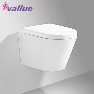 China Wall-Hung Double-Flow Promotional Items Sanitary Ceramic Without Cistern Wall Mounted Toilet for sale