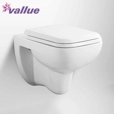 China Double-flow Hot Selling Equipment Washdown WC Sanitaryware Porcelain Bathroom Composting Single Hung Toilet Wall European Hang Toilet for sale