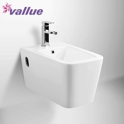 China Hot Selling Italian Design White Wall Mount Small WC Ceramic Bidet For Woman for sale