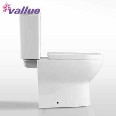 China Double-Flow Sanitary Ware Bathroom Two Piece Pedestal Chinese Wc Economical Floor Standing Two Piece Toilet for sale