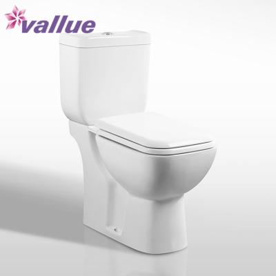 China Double-Flow Bathroom Equipments Good Price Floor Standing Two Piece Toilet Maker Toilet Water Closet for sale