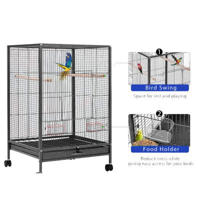 China Amazon Sustainable Bestseller Breeding Large Metal Cage Wire Mesh Parrot Bird Cage Large for sale