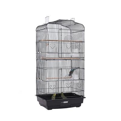 China Viable Chinese factory large birdcage with larger 4 caster wheel metal iron birdcage for parrots for sale