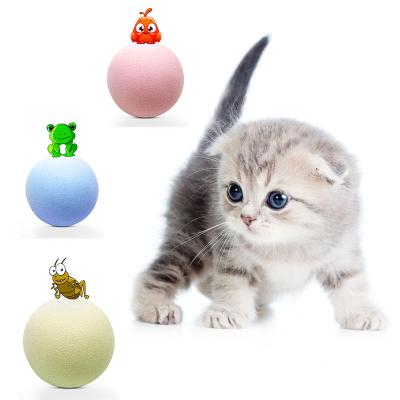 China 2022 Viable Custom Hot Selling Catnip Plush Ball Toys Interactive Catnip Chewing Squeak Game Toy for sale