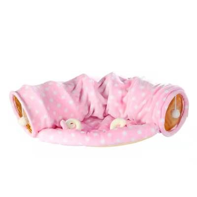 China Comfortable Pet Funny Cat Beds Low Price Viable Hot Wholesale Cloth Tunnel for sale