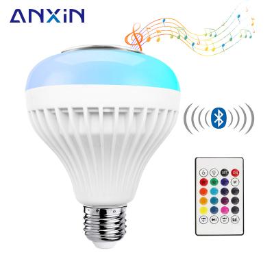 China Contemporary RGB Music Smart Play with Remote Wireless Bulb Music Light Speaker 12W LED lamp blueteeth bulb for sale