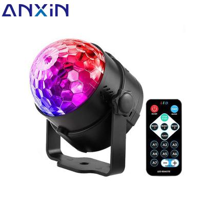 China Warehouse Crystal Magic Ball Rotating Sound Activated 3w Led DJ Party Disco Stage Lights For Disco Light for sale