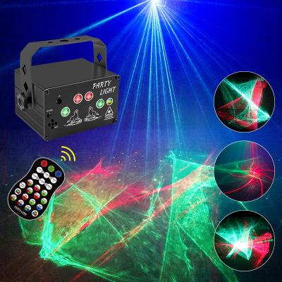 China Residential 8W RGB Laser Lights DJ Disco Party Beam Laser Lights with Remote Control Mini Laser Projector for sale