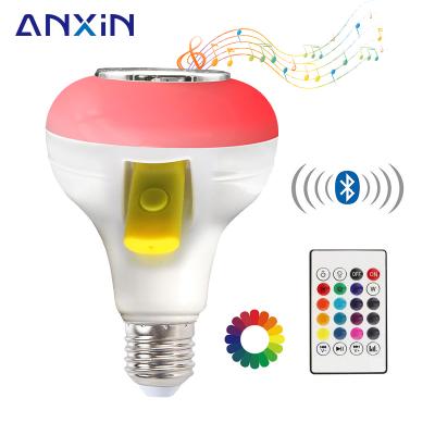 China Contemporary RGB Music Smart Play with Remote Wireless Bulb Music Light Speaker 12W USB LED lamp blueteeth bulb for sale