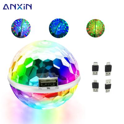 China Residential Double Sided For Stage Light Party Control Small Mini USB Effect Ball Sound DJ Disco Lights Magic Ball Led for sale