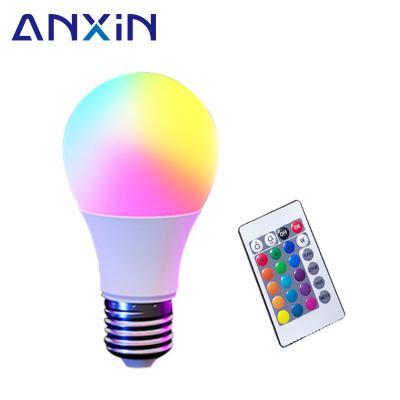 China Multicolor Led Warehouse Lamp Light E27 B22 3w 5w 10w Rgb+w 16 Million Color Changing Bulb + RGB Remote Control Led Bulb for sale