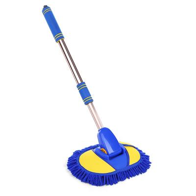 China Super Soft Stiffens Super Absorbent High Quality Telescopic Chenille Brush Car Wash Broom for sale