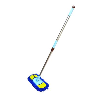 China Soft Dense Soft Gently Wash Premium Adjustable Long Handle Chenille Car Wash Mop for sale