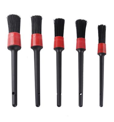 China Car Interior Cleaning Tool Different 5 Piece Pack Sizes Car Detailing Brush for Trim Wheels Dashboard Interior Leather Air Vent for sale