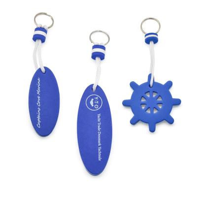 China Promotinal Custom Make Promotional PU Foam Eva Foam Key Ring Float Key Chain Float Key Chain With Printed Logo for sale