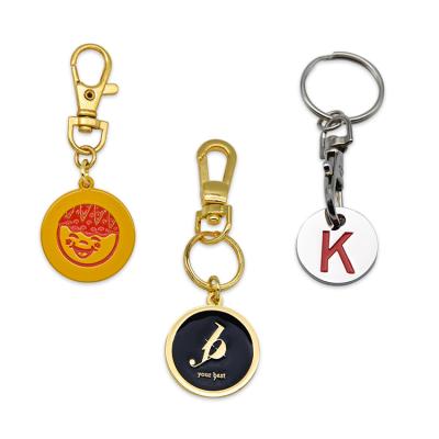 China High quality durable metal charm zinc alloy custom logo die cut key chain in bulk for promotion for sale