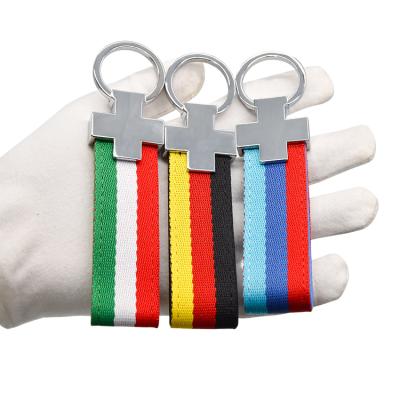 China PU Leather Luxury Colorful Leather Lanyard Holder Durable Custom Personalized Key Chain for sale